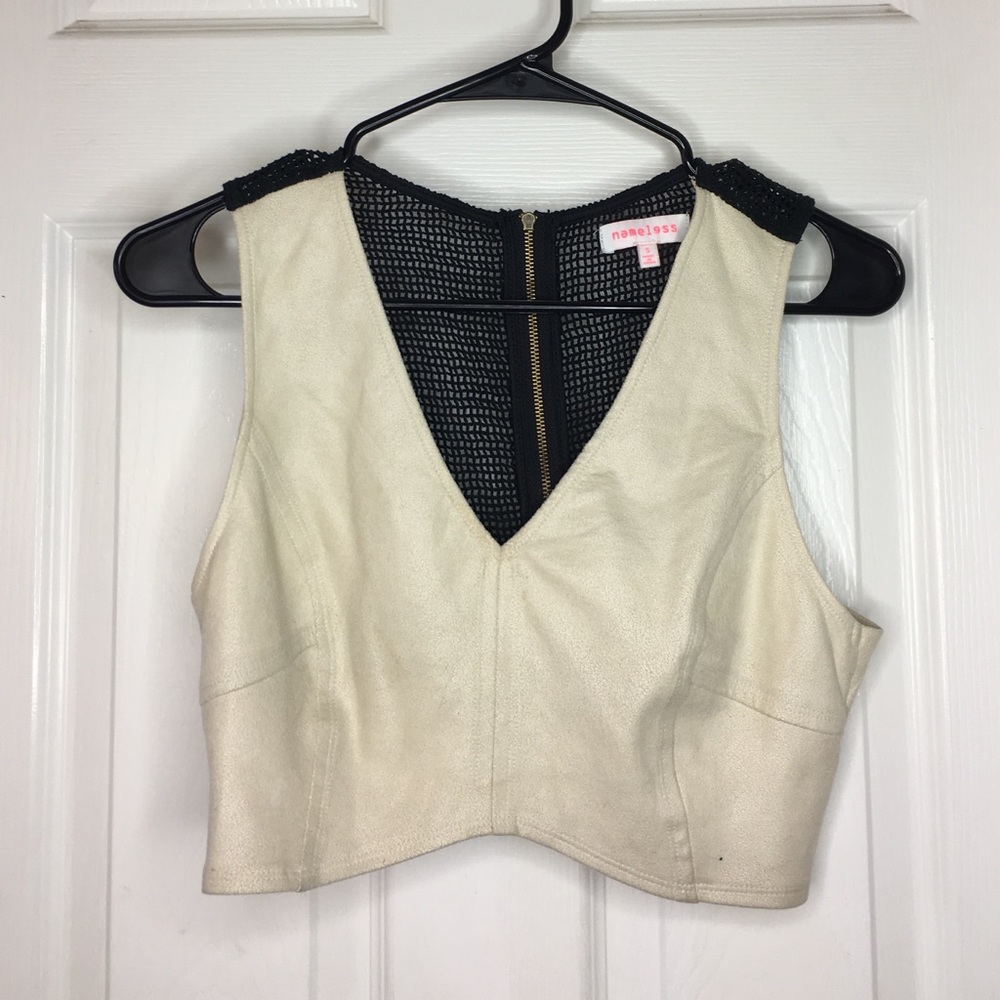 COPY - Faux suede crop top